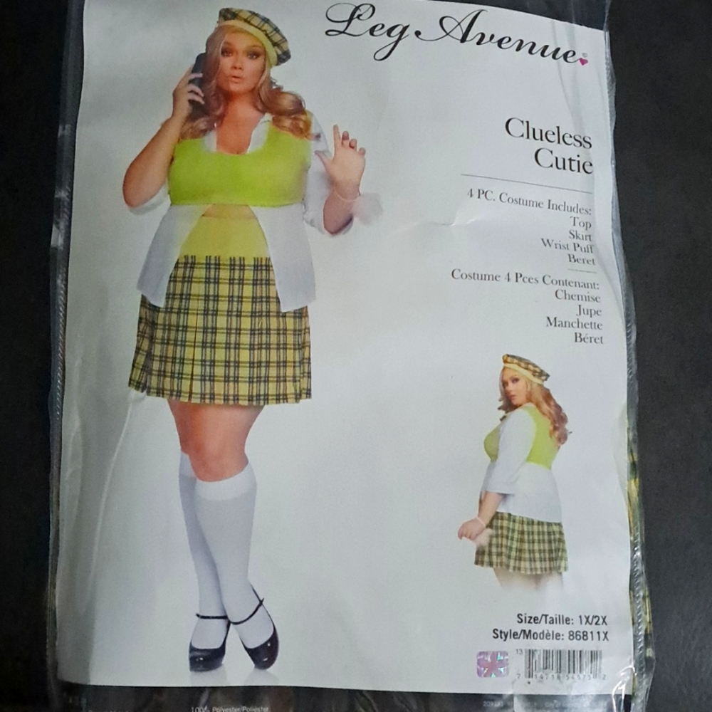 NWT CLUELESS CUTIE 4 PC COSTUME